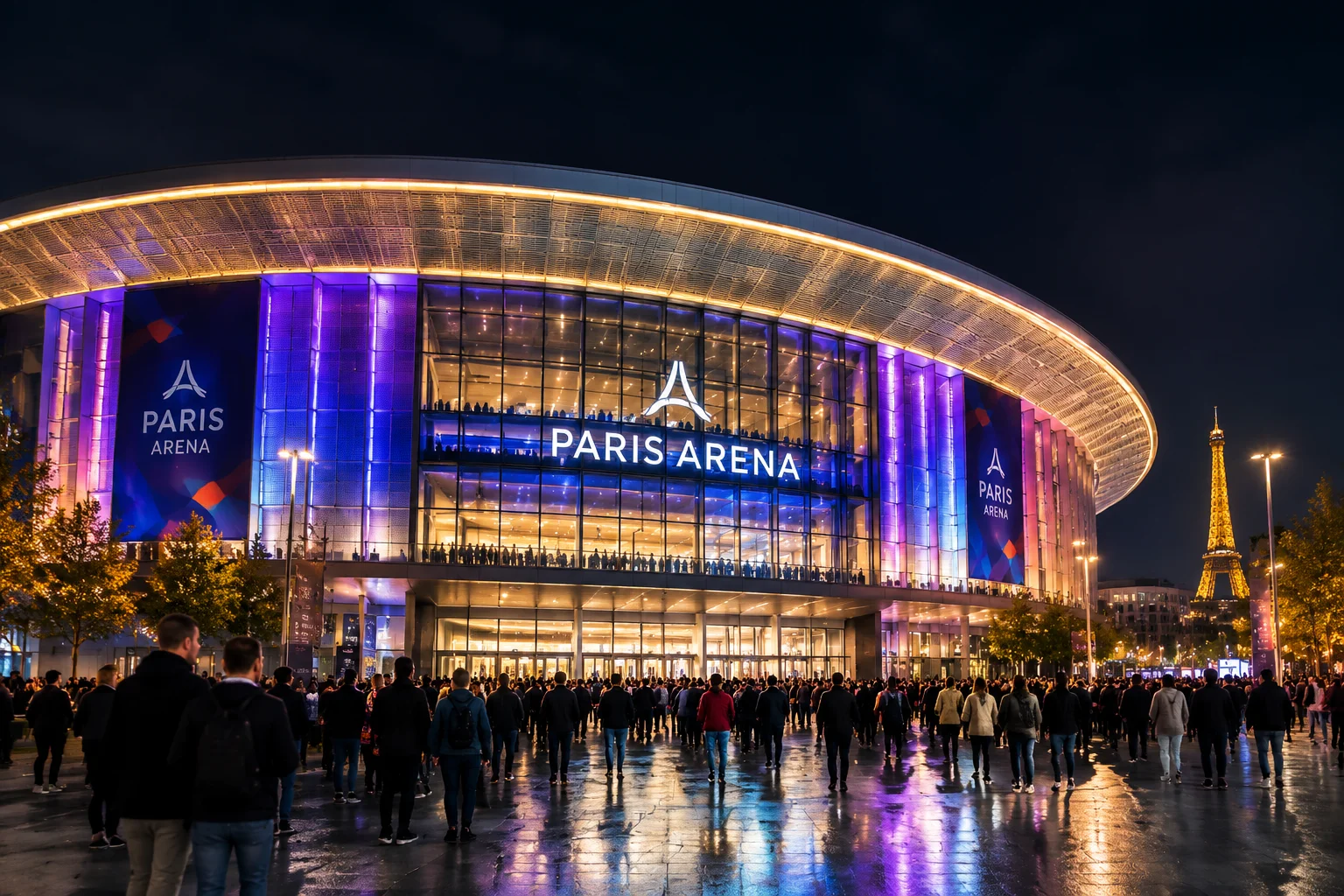 Annonce du match à l'Accor Arena