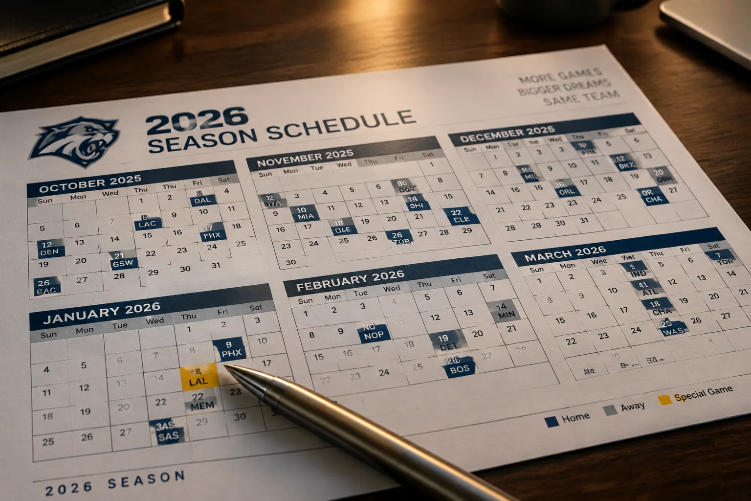 Confirmation du calendrier officiel